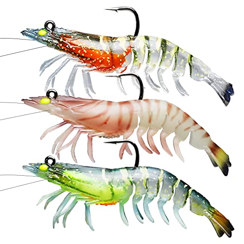 TRUSCEND Pre-Rigged Fishing Lures, Premium Shrimp Lure with Ultra-Sharp  Hook, Bottom Soft Swimbaits for Bass, Fishing Baits with Spinner, Bass  Trout Crappie Walleye Pike Striper Perch Musky Fishing Jigs
