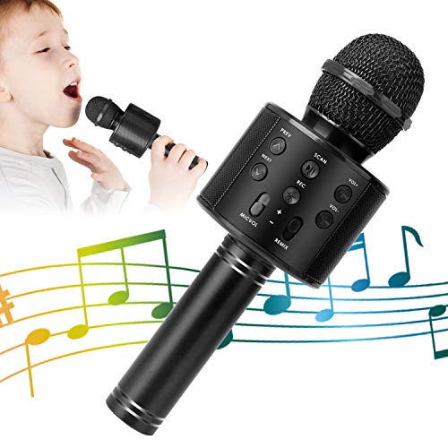 BlueFire Wireless 4 in 1 Bluetooth Karaoke Microphone with LED Lights,  Portable Microphone for Kids, Best Gifts Toys for Kids, Girls, Boys and  Adults
