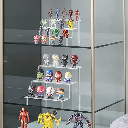 3 Step Acrylic Riser Display Shelf for Amiibo Funko POP Figures jewellery  12 w