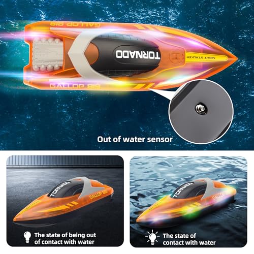 RANFLY RC Boat for Kids 8-12, 15+ MPH Fast Remote Control Boat
