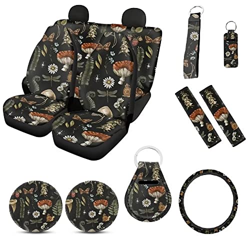  ZPINXIGN Strawberry Cow Seat Cover with Steering Wheel