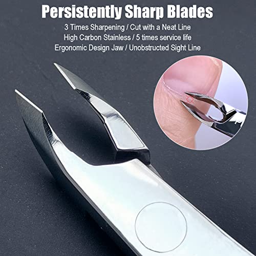 LePinko Salon-Quality Cuticle Trimmer with Cuticle Pusher, Super  Labor-saving Cuticle Cutter, Sharp Cuticle Clippers for Manicurist,  Professional Pedicure Manicure Nail Care Tool, 5mm Jaw