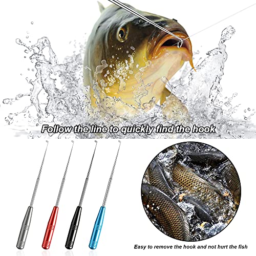 2Pcs Fish Hook Remover, Fishing Hook Remover with Storage Tube