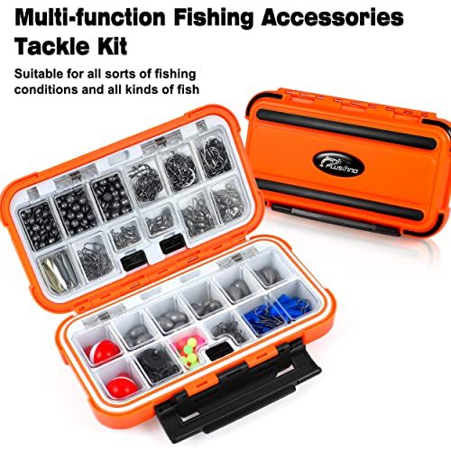 PLUSINNO 397pcs Fishing Accessories Kit Organized Fishing Tackle