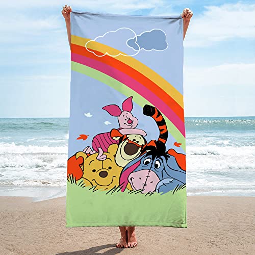 Jay Franco Disney Winnie The Pooh Bath/Pool/Beach Hooded Poncho - Super Soft & Absorbent Cotton Towel, Measures 28 x 28 Inches (Official Disney