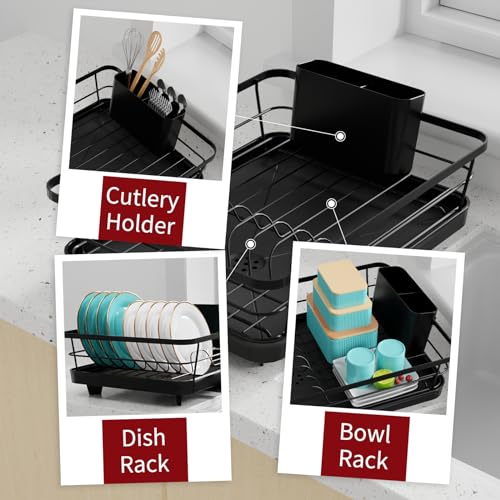 Sakugi Dish Drying Rack - Compact Dish Rack for Kitchen Counter with a