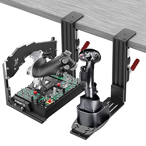 MEZA MOUNT-Desk Mount Compatible with Thrustmaster HOTAS Warthog Joystick  and Throttle-with All Installation Bolts ＆ Install Manual 