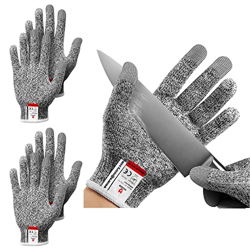 NoCry Kids Cutting Gloves, XS (8-12 Years) - 100% Food Grade Kids Fishing  Gloves with Level 5 Protection - Ideal as Wood Carving Gloves or Whittling
