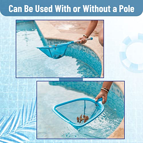 UNCO- Pool Skimmer Net with Pole, 25, Hot Tub Skimmer Net, Leaf Skimmer  with Pole, Pond Skimmer Net, Pool Net with Pole, Pool Skimmer Net with  Pole, Pool Nets for Cleaning with Pole
