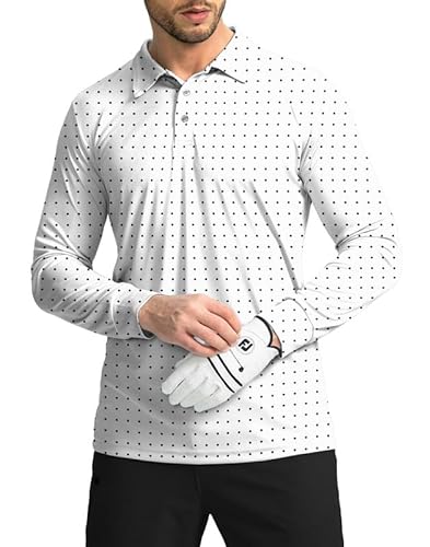  Men's Polo Shirt Long Sleeve Golf Shirts Lightweight