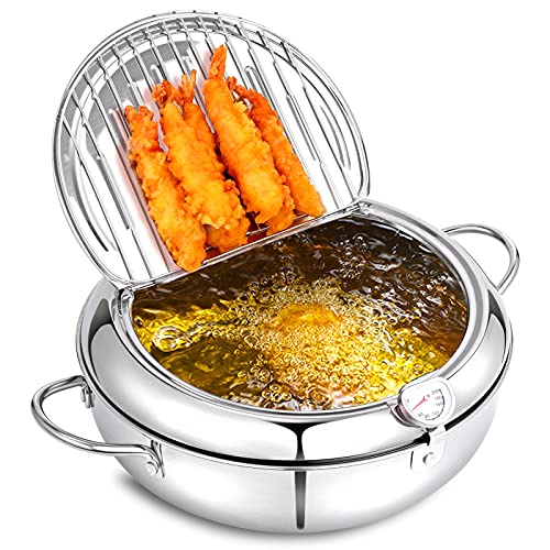 Review of Prodent Deep Fryer Pot,3.4L Stainless Steel Deep Frying Pot with  Thermometer 