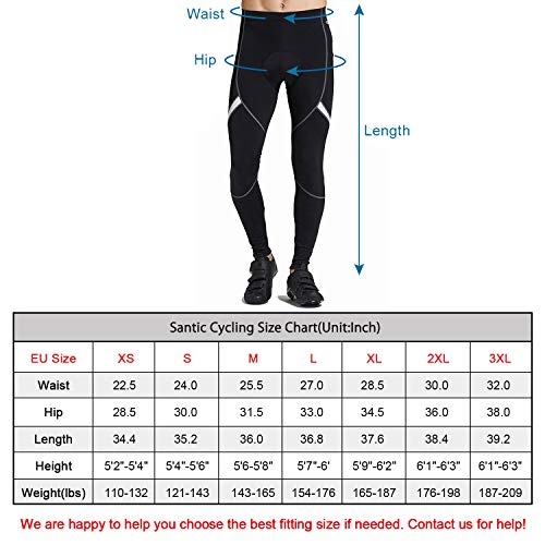 XGC Men's Long Cycling Pants Trousers Bike Pants Trousers Tights Legging  with 4D Sponge Padded : : Clothing, Shoes & Accessories