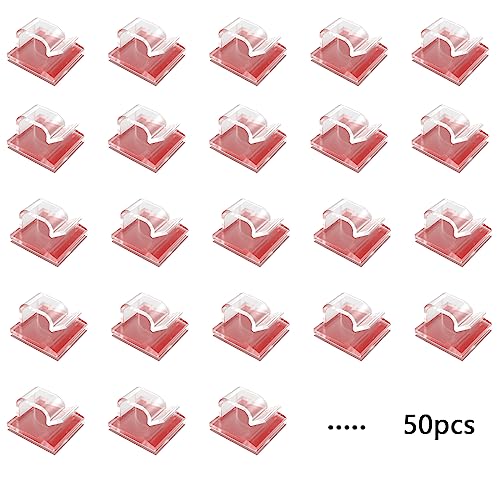 Topavatop 100 PCS Adhesive Cable Clips (Small, White&Black), Upgraded Wall  Wire Holder Cord Organizer for Cable Management Under Desk, Light Clips