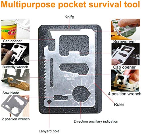 EZONEDEAL Emergency Outdoor Survival Kit, 9-In-1 Compact