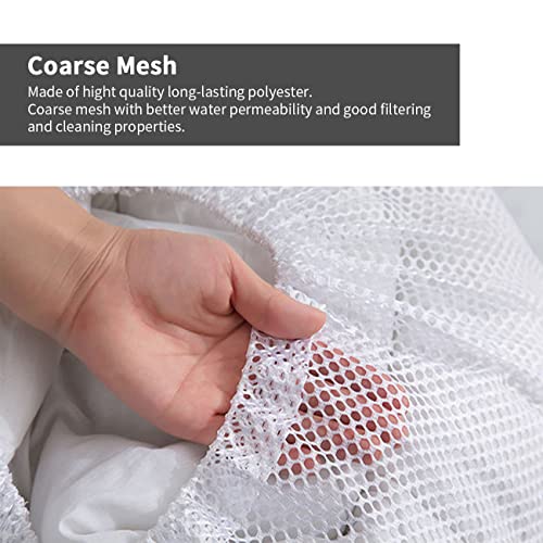 Premium Fine Mesh Laundry Bag - Sturdy White Mesh Material with