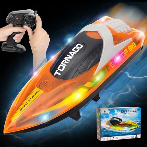  RANFLY RC Boat with 2 Rechargeable Battery, 20+ MPH