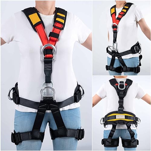 Climbing belts, Thicken Professional Half Body Safety Belt Climbing Gear  for Mountaineering, Tree Climbing, Fire Rescue, Rappelling and Other  Outdoor