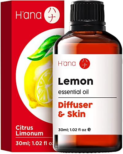 Lemon Essential Oil Undiluted Natural 100% Pure Therapeutic Grade for  Humidifier, Diffuser, Skin Care, Hair Treatment, Bath Relaxation -30 mL (1  oz) - Hana