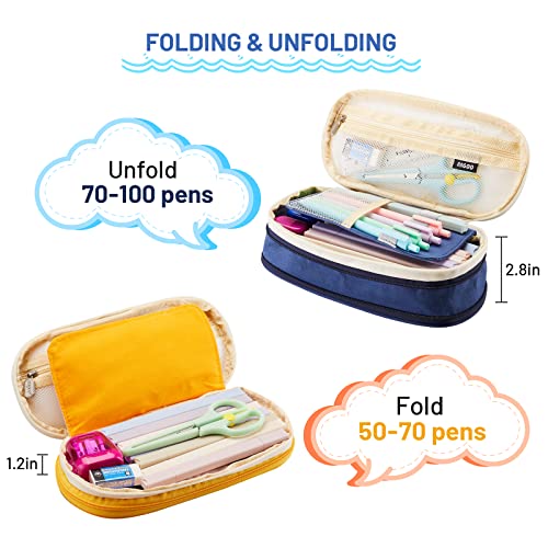 Sonuimy Clear Mesh Pencil Case Pouch, Clearly Visible Grid Pen Cases  Organizer For Adult, Zipper Transparent Stationary Makeup Bag For Travel  Office