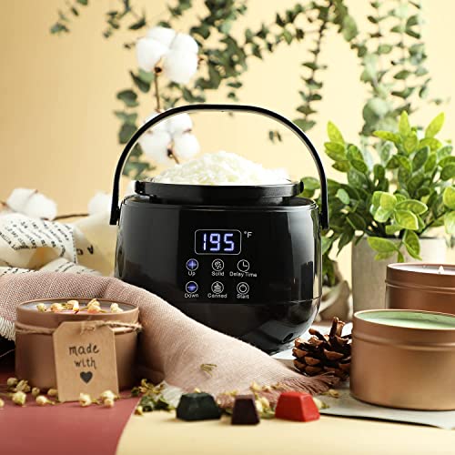 Ksedcon Candle Melting Pot, 1.8L Wax Melter for Making with Rotary