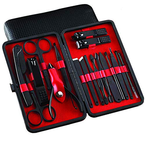 15-Piece Manicure Set for Women Men Nail Clippers Stainless Steel Manicure  Kit - Portable Travel Grooming Kit - Facial, Cuticle and Nail Care 