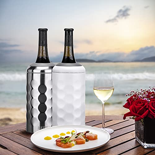 UMIEN Premium Wine Bottle Chiller - Double Walled, Vacuum Insulated Wine  Cooler for Most 750mL Champagne and Wine Bottles - Iceless Wine Chiller  with Up To 6 Hours Cold Temperature Retention 