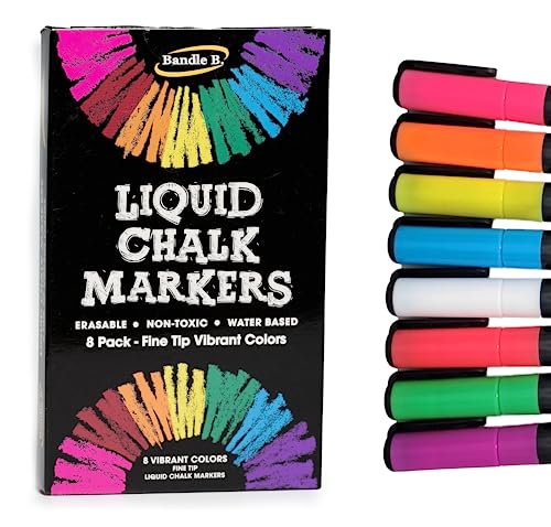 TWOHANDS Wet Erase Markers Ultra Fine Tip,0.7mm,Low Odor,Extra Fine Point,12 Assorted Colors,Whiteboard Markers for School,Office,Home,or Planning Dry