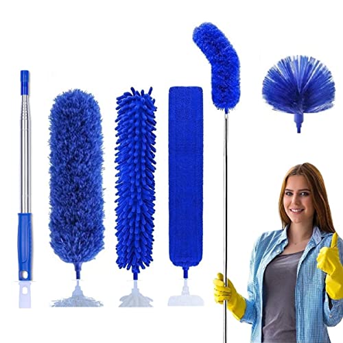 Window Squeegee Kit, High Dusters for Cleaning and Window Cleaning Kit with  Telescopic Pole, Window Washer &Squeegee, Cleaning Duster and Feather
