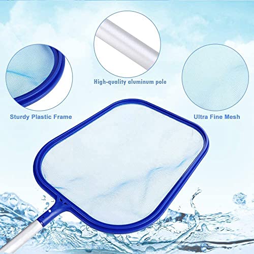Swimming Pool Nets Pool Skimmer Net with 17-41 inch Telescopic Pole Leaf  Skimmer Fine Mesh Rake Net for Swimming Pool Cleaning Debris Leaf Small  Particles
