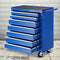 Giantz 7 Drawers Large Tool Chest Trolley, Lockable Toolbox Tools Storage Box Cabinet Cart Garage Ute Organiser Boxes, Heavy Duty with Brake Sturdy Construction Blue