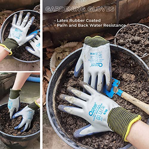 HANDLANDY Utility Work Gloves with Silicone Grip for Women, Thin