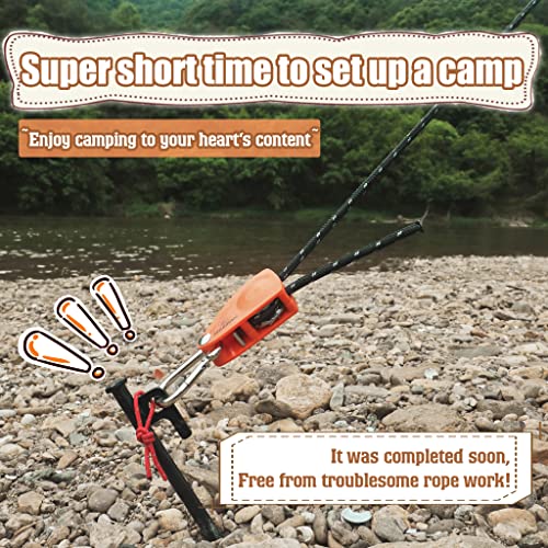 4mm Reflective Cord Tent Guide Rope with Aluminum Adjuster for