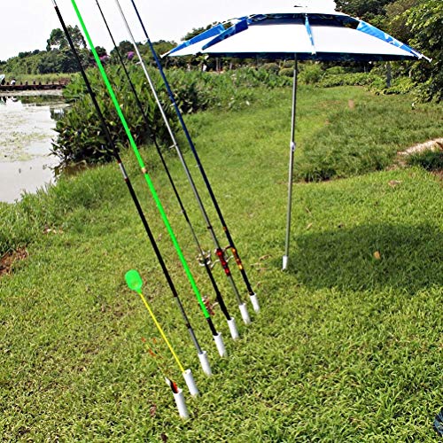 Fishing Rod Holders for Bank Fishing,Bank Fishing Rod Rack Stand,Fishing  Pole Holders Ground, with Copper Fishing Rod Alarm Bell (2 Set)