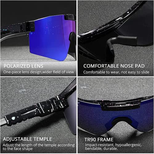 Polarized Sports Sunglasses for Men Women Youth Baseball Cycling Running  Driving Fishing Golf Motorcycle Glasses UV400 