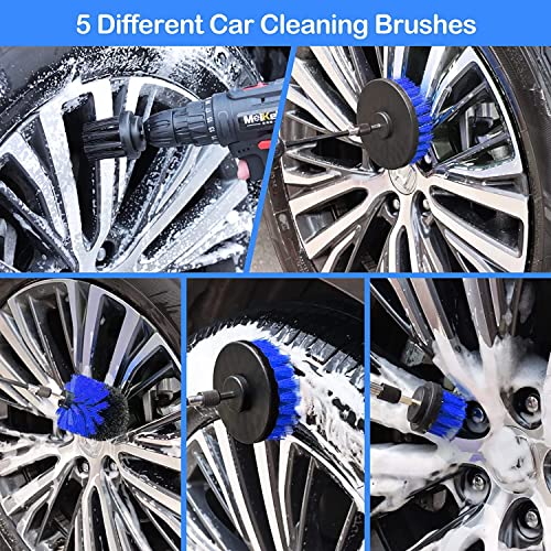 Car Cleaning Tools Kit,30 PCS Car Detailing Brush Set,Driller Attachment  Set with Wash Mitt Sponge Towels Tire Brush Duster Complete Interior Car  Care