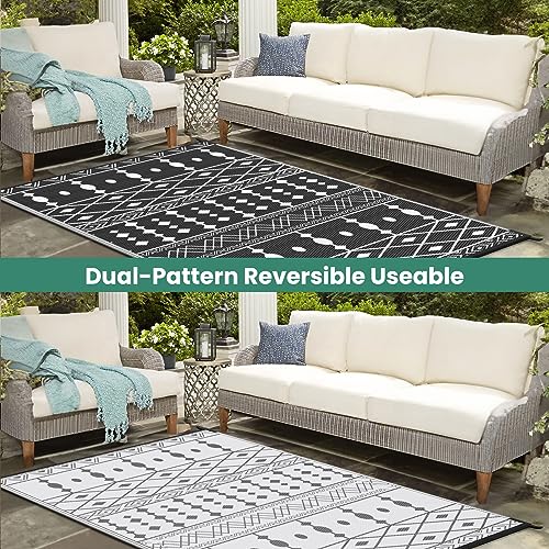 wikiwiki 5x8 FT Reversible Mats, Outdoor Plastic Straw Rug