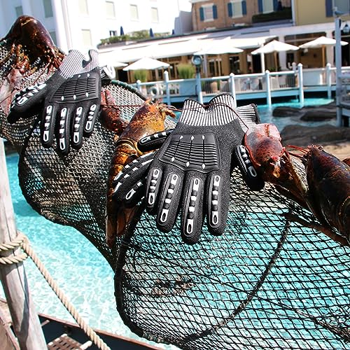 Fishing Catching Gloves Non-slip Fisherman Protect Hand Waterproof Good  Grip Wear Resistant Puncture Latex Hunting Mittens Gift