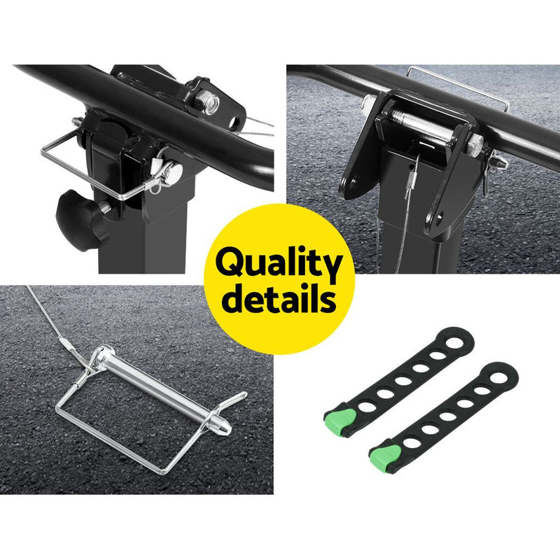 Giantz Bike Carrier 4 Bicycle Car Rear Rack Hitch Mount 2" Towbar Foldable Steel - Coll Online