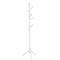 VASAGLE Solid Wood Coat Rack, Free Standing Coat Rack, Tree-Shaped Coat Rack with 8 Hooks, 3 Height Options, for Clothes, Hats, Bags, for Living Room, Bedroom, Home Office, White URCR04WT