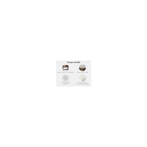 Ashley Furniture Signature Design - Valebeck Upholstered Swivel Barstool - Casual Style - Light Brown