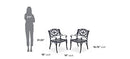 Homestyles 6654-80 Outdoor Chair Pair, Black