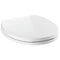 DELTA FAUCET Morgan Round Front Slow-Close White Toilet Seat with Non-Slip Seat Bumpers, White 801903-WH