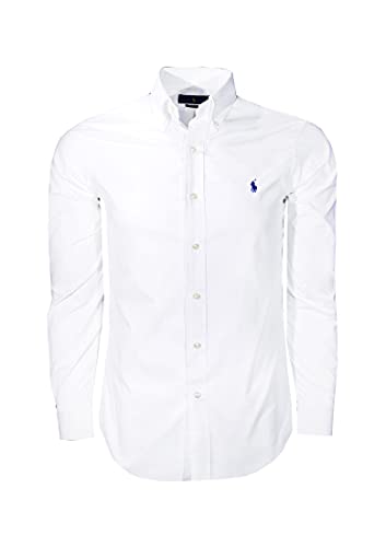 Polo Ralph Lauren Classic Fit Buttondown Oxford Performance Shirt for Mens, White, Small