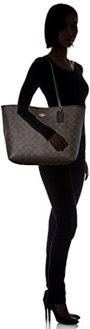 Coach 5696 Signature Tote Bag, Im/BrownBlack, Free Size