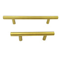 AcbbMNS 20Pcs Gold Kitchen Cabinet Handles 96mm Hole Center, Brushed Brass Stainless Steel T Bar Drawer Pulls Wardrobe Cupboard Door Handles