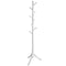 VASAGLE Standing Coat Rack, Solid Wood Coat Rack, Tree-Shaped Coat Rack with 8 Hooks, 3 Height Options, for Clothes, Hats, Bags, for Living Room, Bedroom, Home Office, White RCR60WT