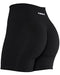 AUROLA Intensify Workout Shorts for Women Seamless Scrunch Short Gym Yoga Running Sport Active Exercise Fitness Shorts,Size M Black