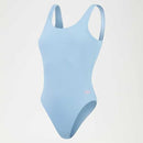 Speedo Womens Textured Deep Uback, Curious Blue,38