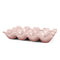 Flexzion Ceramic 12 Cups Egg Tray - Whole Dozen Porcelain Egg Holder Container Keeper Storage Organizer Decorative Serving Stand Serveware for Refrigerator Fridge Countertop Display Kitchen (Pink)