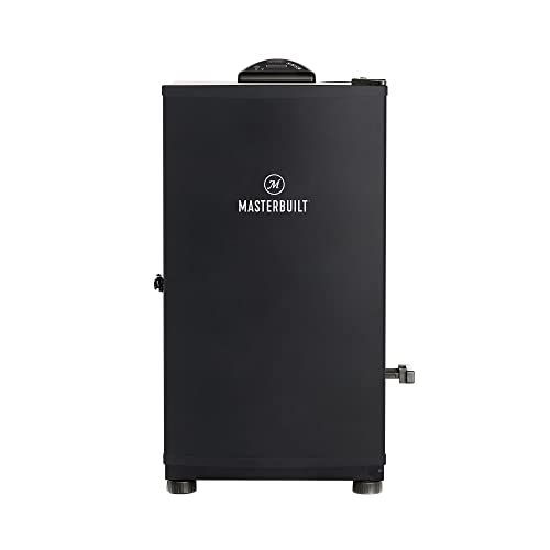 Masterbuilt® Digital Electric Vertical BBQ Smoker with 710 Cooking Square Inches, Digital Control Board, Side Woodchip Loader, 30 Inch, Black, Model MB20071117